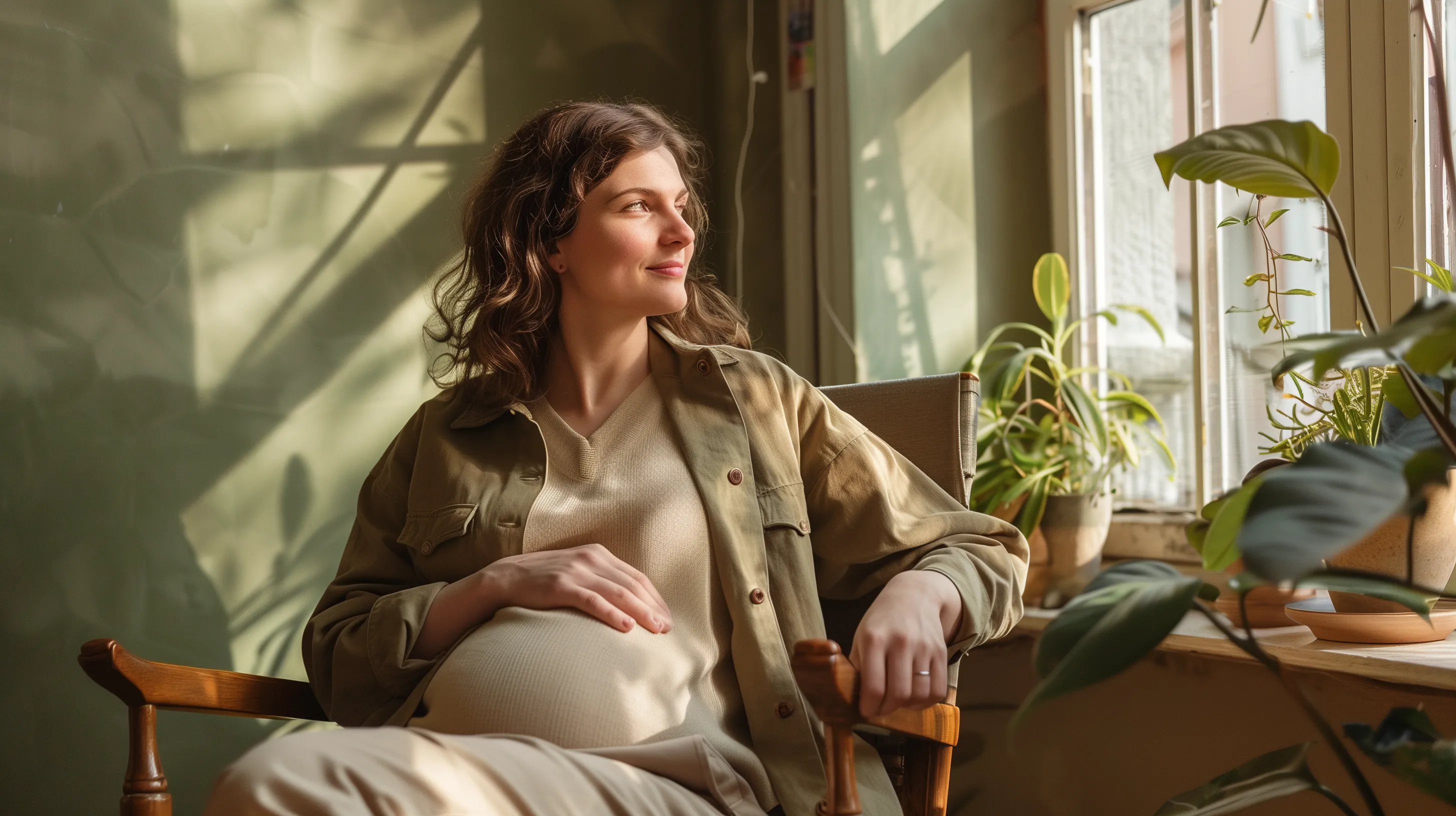 Mother receiving postpartum support