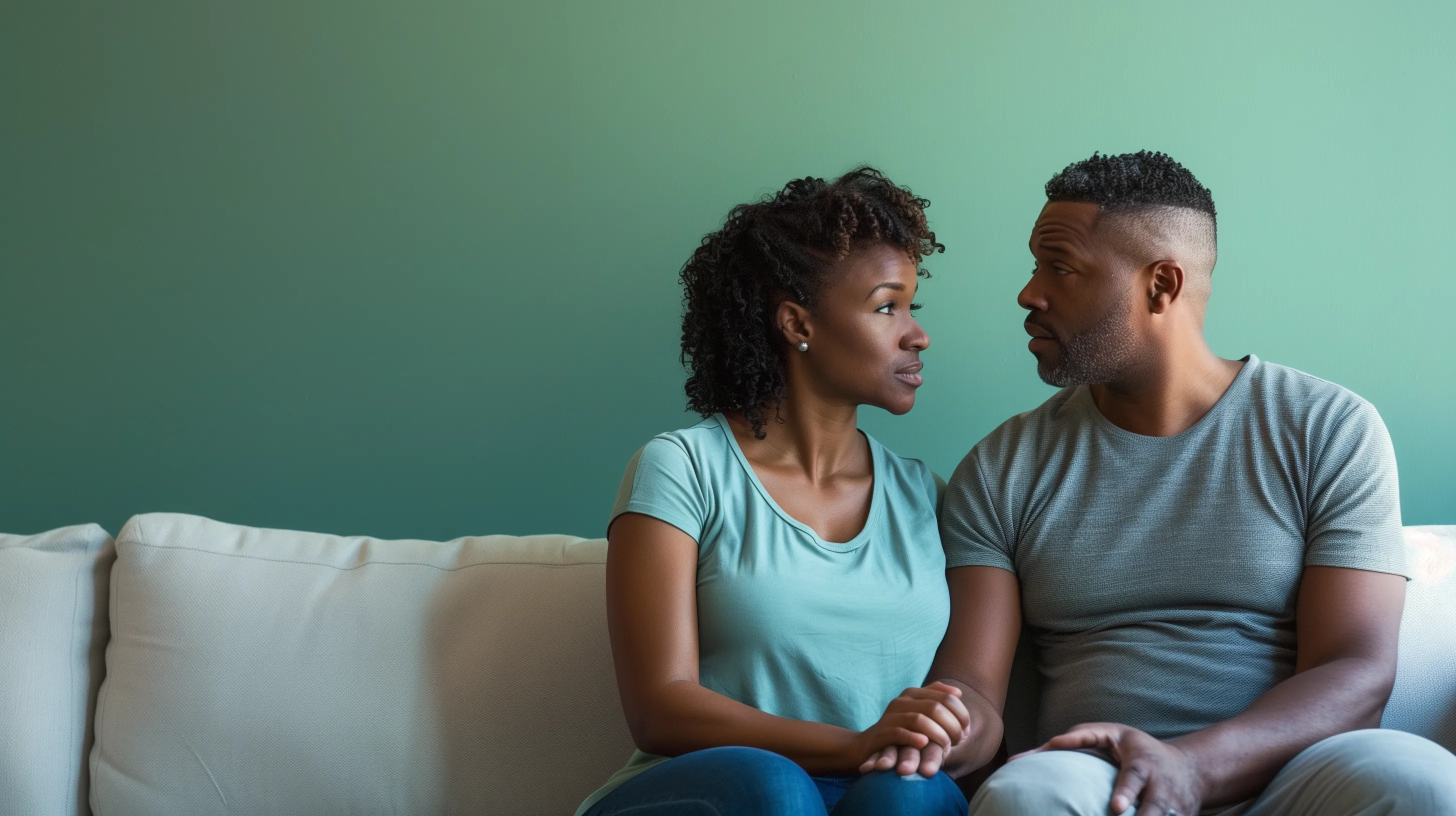 Happy couple after premarital counselling