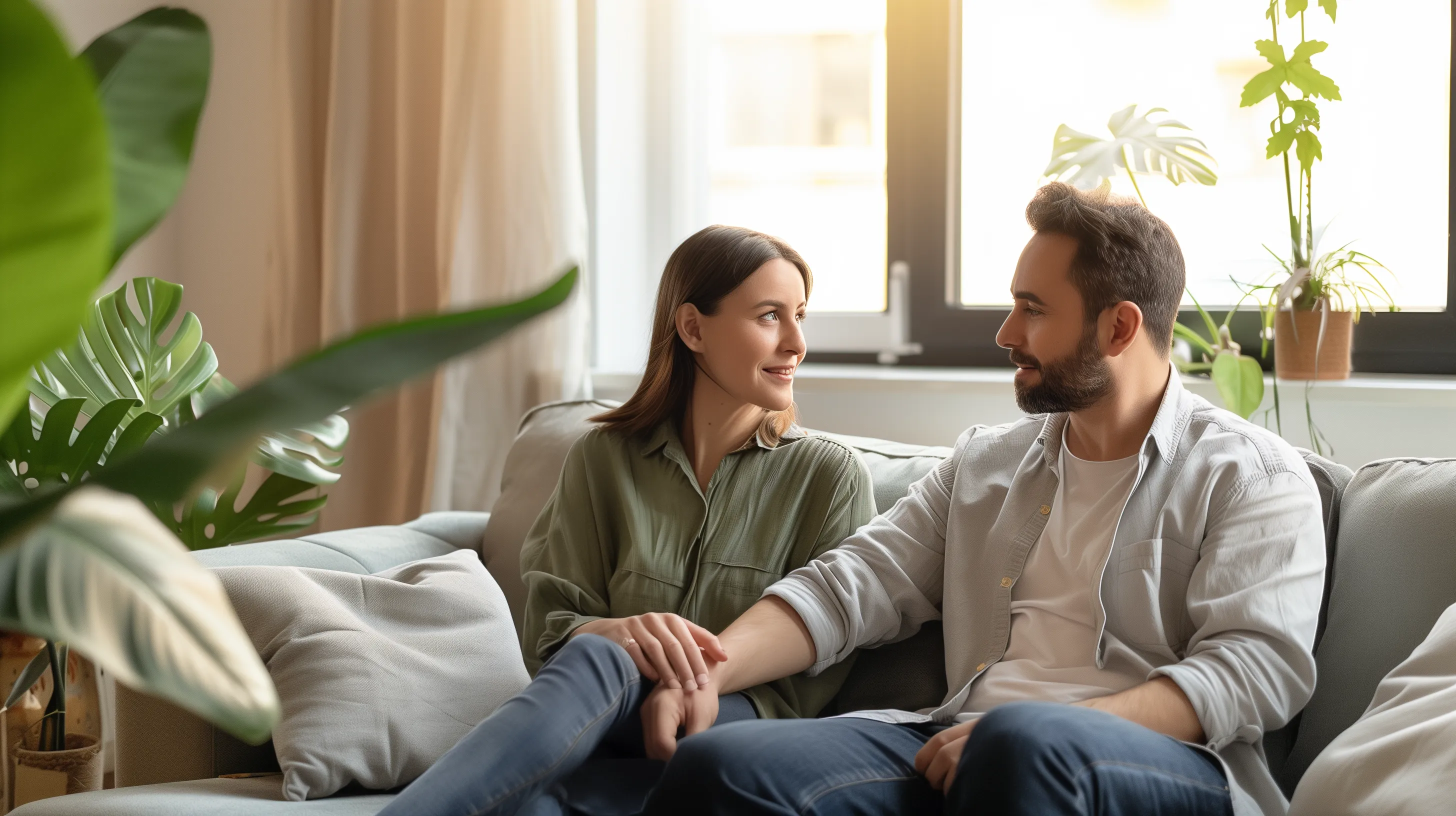 Couple feeling disconnected seeking reconnection